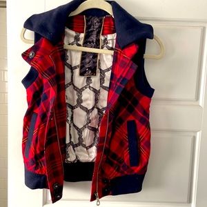 LAMB Plaid Wool Vest